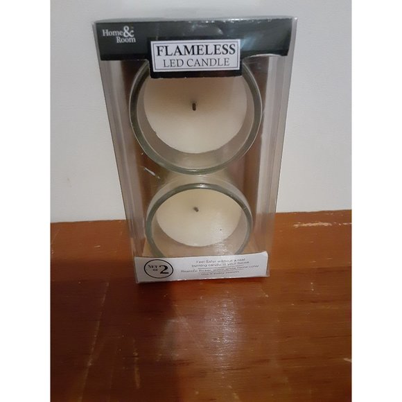 Flameless LED Candle by Home & Room Set of 2 NWB - Picture 2 of 3